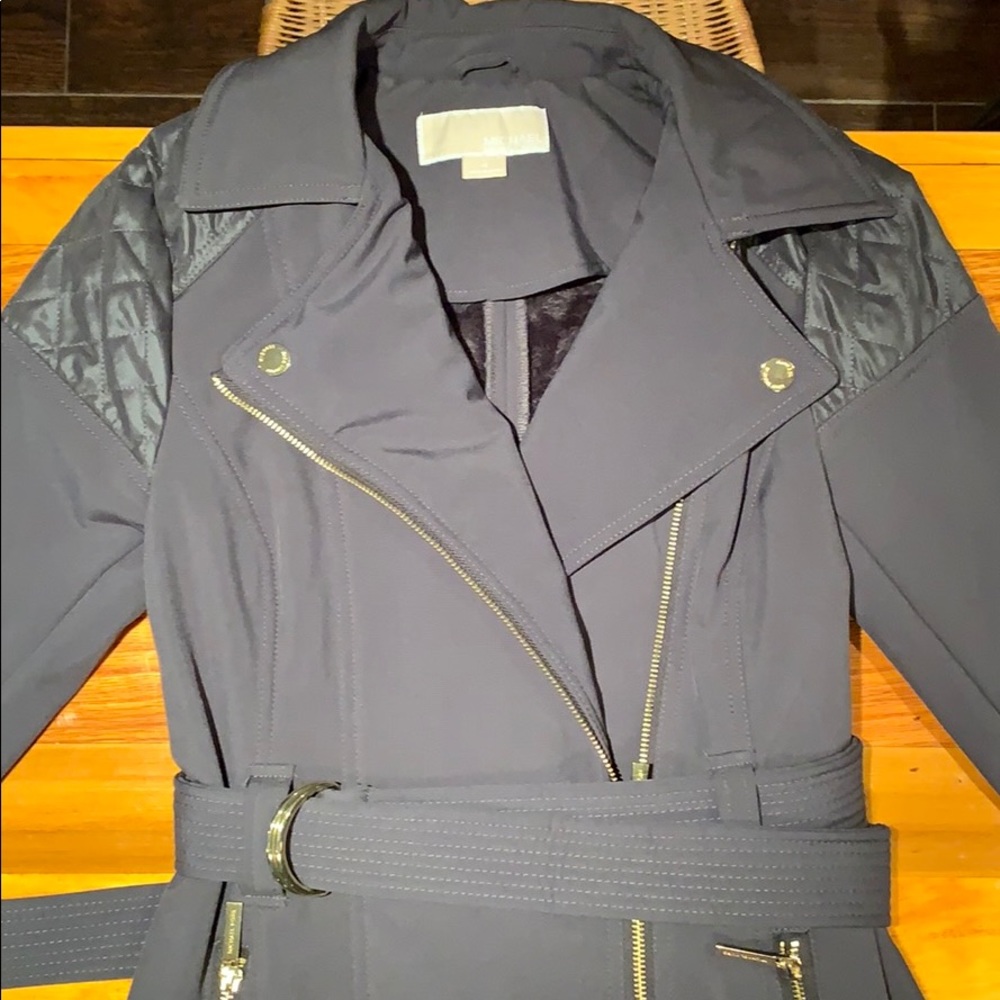 Michael Kors Lined Belted Jacket